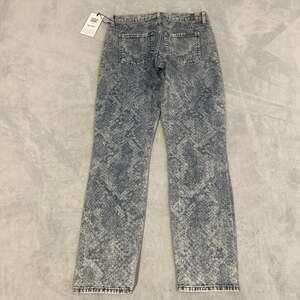 7 For All ManKind Snake Skin Austyn Slim Pants Women 24 27x27 Distressed Punk